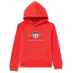 GANT Unisex kinderen Archive Shield Raglan Hoodie Hoodie, rood (bright red), 122-128