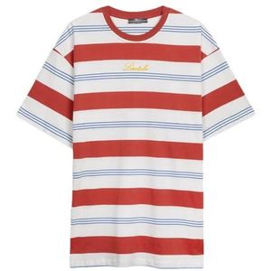 LTB Jeans Heren T-shirt gemaakt van katoen in rood regular fit - maat L, rood, L