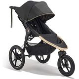 Baby Jogger Summit x Robin Arzón All-Terrain Jogging Wandelwagen | Opvouwbare 3-wielige oefenwagen | City Royalty (zwart en goud)