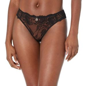 Emporio Armani Eternal Lace Briefs voor dames, zwart, L