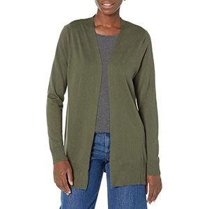 Amazon Essentials Dames Lichtgewicht vest met open voorkant (verkrijgbaar in grote maten), Olijfgroen, XS
