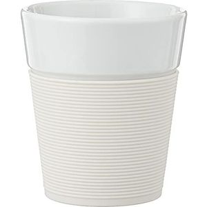 Bistro: 2 stuks mok met siliconen hoes 0.3l, 1 Count (Pack van 1), gebroken wit