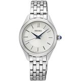 Seiko Analoog kwartshorloge voor dames, met roestvrij stalen armband SUR537P1, zilver, armband