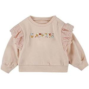 Levi's Kids Lvg Sweatshirt met ruches voor baby's, Bleke Perzik, 18 Maanden