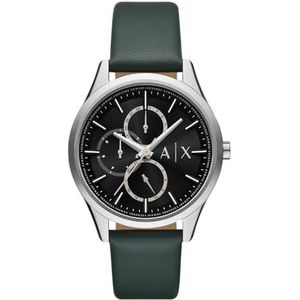 Armani Exchange Heren analoog quartz horloge met lederen band AX1883, Groen