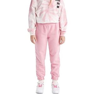 DeFacto Broeken voor meisjes, casual denim broek, broekbroek, jogger, standaard pasvorm broek voor meisjes, roze, 4-5 Jaren