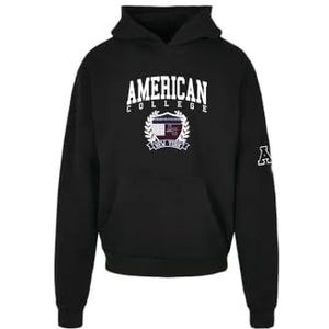AMERICAN COLLEGE USA American College Sweatshirt met capuchon voor heren, Zwart, S