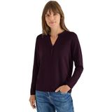 Cecil Damesshirt in tunieklook, Eggplant Red, M