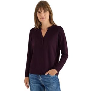 Cecil Damesshirt in tunieklook, Eggplant Red, M
