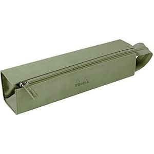 RHODIA Rhodiarama Celadon 319032C Pennenetui, 23 x 5 x 5 cm, platte opening voor gebruik als etui, kunstleer, opbergen van pennen, potloden, viltstiften, kleine accessoires