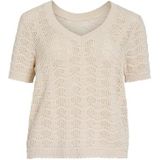 Vila - Vicoby V-neck Knit Top - T-shirt - Birch