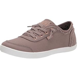 Skechers Dames B Cute-Frayed Canvas Slip On Sneakers, taupe, 36.5 EU
