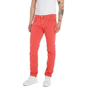 Replay Anbass herenjeans, slimfit, Pale Red 064, 32W / 34L