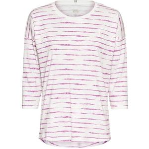 camel active - Shirt - Paars-Wit - Lange Mouwen - 100% Katoen