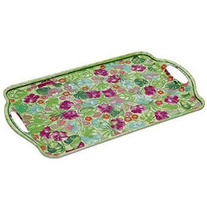 Rose & Tulipani Rechthoekig dienblad met handgrepen van geschenkdoos, keuken – lijn Aloha – cadeau-idee – melamine – 48,5 x 29,5 x 2,2 cm