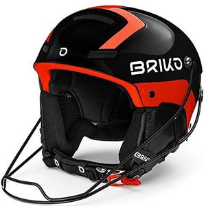 Briko (ZIOIO) Slalom helm, uniseks, voor volwassenen, Sh Black Orange Fluo, 52