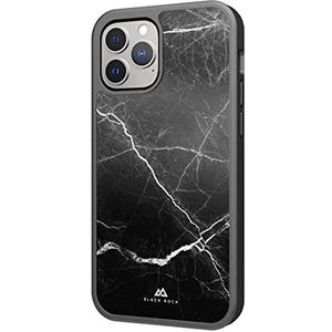 Black Rock - Hoes telefoonhoes Protective Case gemarmerd geschikt voor Apple iPhone 13 Pro Max I robuust marmer, cover (zwart)