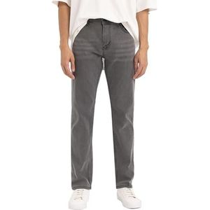 DeFacto Herenjeans, broeken en jeansbroeken voor mannen, broek voor mannen, denim, herenbroek voor iedereen, antraciet, 30W x 32L