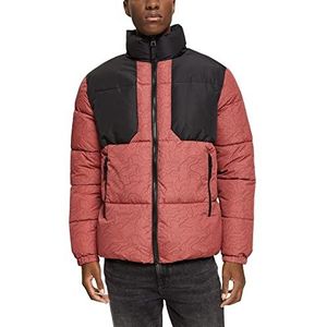 edc by ESPRIT Gewatteerde jas met hoge kraag, terracotta, L