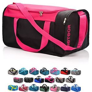 Sporttas Sport Bag ideaal voor Fitness Sportschool voor Dames en Heren (20L, Roze/zwart)