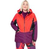 Ulla Popken Hyprar Performance-jas voor dames, waterdicht, sneeuwvanger, koraalrood, 42-44