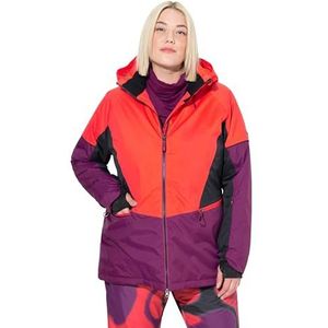 Ulla Popken Hyprar Performance-jas voor dames, waterdicht, sneeuwvanger, koraalrood, 42-44