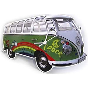 BRISA VW Collection Volkswagen T1 Bus Transporter Wandklok 28x18x2,5cm - Peace