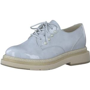 MARCO TOZZI Oxford Damesschoenen, Lt Blue Pat, 38 EU