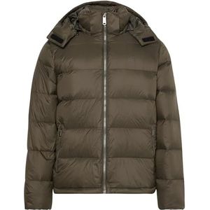 Calvin Klein - Gewatteerde Jas - Olijf - Met Capuchon