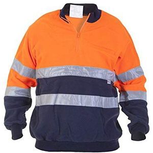 Hydrowear 040451-ON Texel Fleece Jack, Medium Mate, Hi-Vis Oranje/Navy