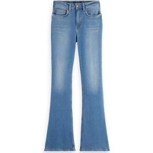 Scotch & Soda Core The Charm Flared Blue Scene Jeans voor dames, Blue Scene, 34W / 30L