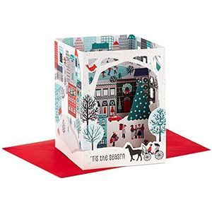 Hallmark Paper Wonder Boxed Pop Up Kerstkaarten, Winter City (8 kaarten en enveloppen)