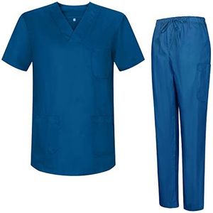 MISEMIYA - Sanitaire pyjamasets, uniseks, medische uniformen 817-8319, blauw 37, S