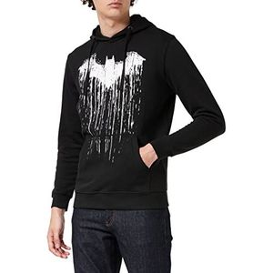 DC Comics Heren Batman Paint top met lange mouwen, Zwart, S
