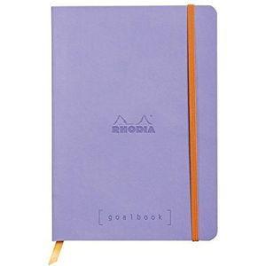 Rhodia 117749C Goalbook Notitieboek, A5, 14,8 x 21 cm, dot, praktisch en trendy, met zacht deksel, 90 g, ivoorkleurig papier, 120 vellen, elastiek, bladwijzers, 1 stuk, Iris