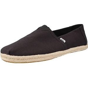 TOMS Heren Alpargata Touw Classic Loafer Flat, Totaal Zwart, 42.5 EU