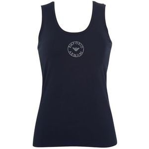 Emporio Armani Dames tanktop Essential Studs Logo T-shirt, marineblauw, XS