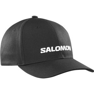 SALOMON Cap-Deep Black OSFA-logo, Zwart, Eén maat