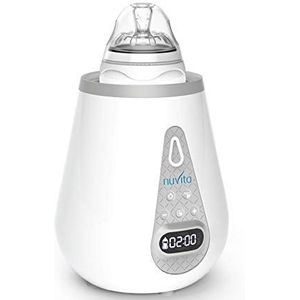 Nuvita 1170 Digitale flessenverwarmer, voor melk en levensmiddelen, 4-in-1 sterilisator warmtefles, ultrasnel verwarmen, traploos ontdooien, automatische uitschakeling, EU-merk