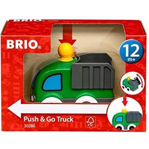 BRIO 30286 Push & Go LKW - Mit kindgerechter Startfunktion und kippbarer Ladefläche - Empfohlen für Kinder ab 12 Monaten