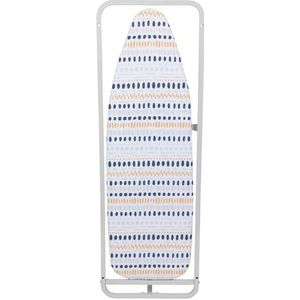 Beldray LA031657STRIPFEU7 Overdoor Ironing Board – Hooks Over Doors To Save Space, Small Folding Compact Design, Heat Reflective Cover, Cushioned Hooks, Felt Underlay, Stripe Cover, 110 x 33 cm