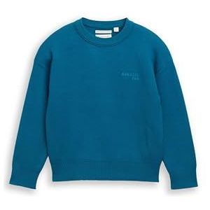 TOM TAILOR - Trui - Petrol - Wijde Pasvorm - Lange Mouw