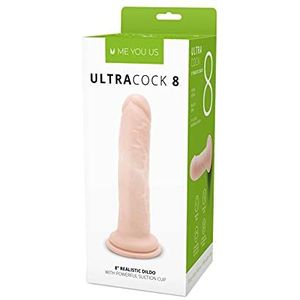De 8 inch Ultra Cock, Realistische Flesh Dong met Krachtige zuignap Base door Me You Us