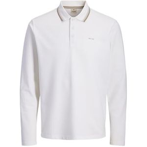 JACK & JONES Jprblualves Ls Polo, cloud dancer, M