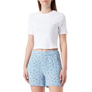Noisy may Dames Nmclara Smiley Nw Noos Shorts, Cerulean/Aop: bloem, L