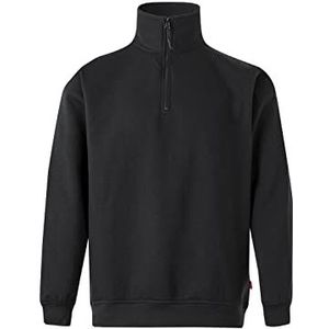 Velilla 105702 sweatshirt met middelhoge ritssluiting, zwart, maat XXL
