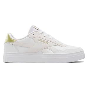 Reebok Dames Court Advance Bold Sneaker, wit/wit/goud, 3.5 UK, Wit Wit Goud, 36 EU