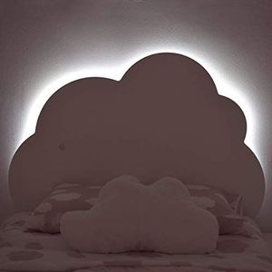 Bainba Hoofdbord voor kinderen, wolk, met licht (voor 90 matrassen)