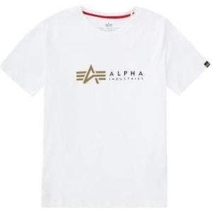 ALPHA INDUSTRIES - Label T-shirt - Korte Mouwen - Zwart - Katoen