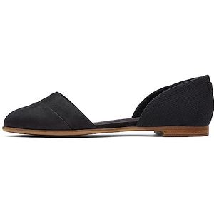 TOMS Jutti Dorsay Ballet Flat voor dames, Zwart Mand Weave, 36 EU